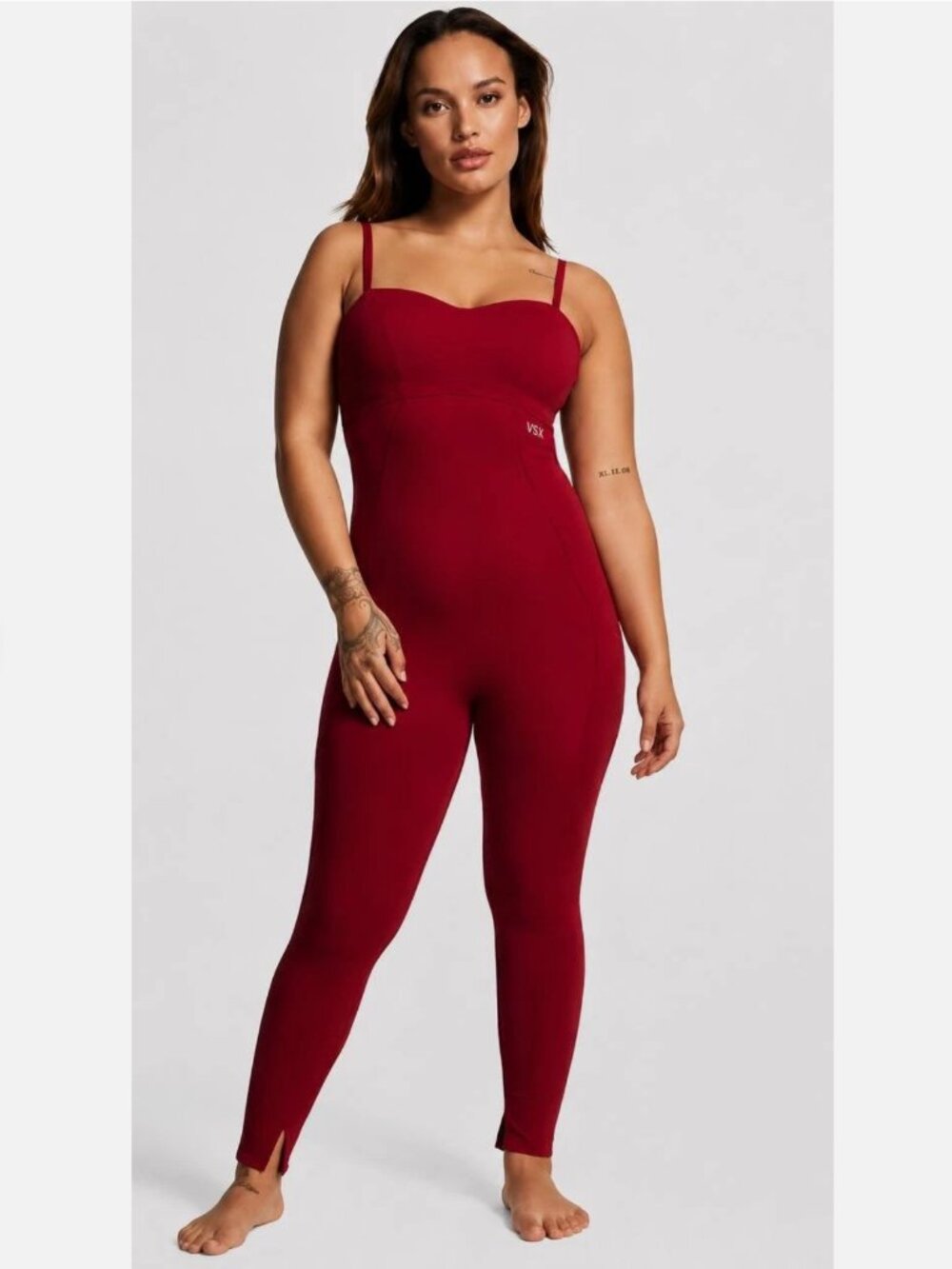 VSX Victoria Secret Red Elevate Balconette One Piece Catsuit Jumpsuit Medium NWT